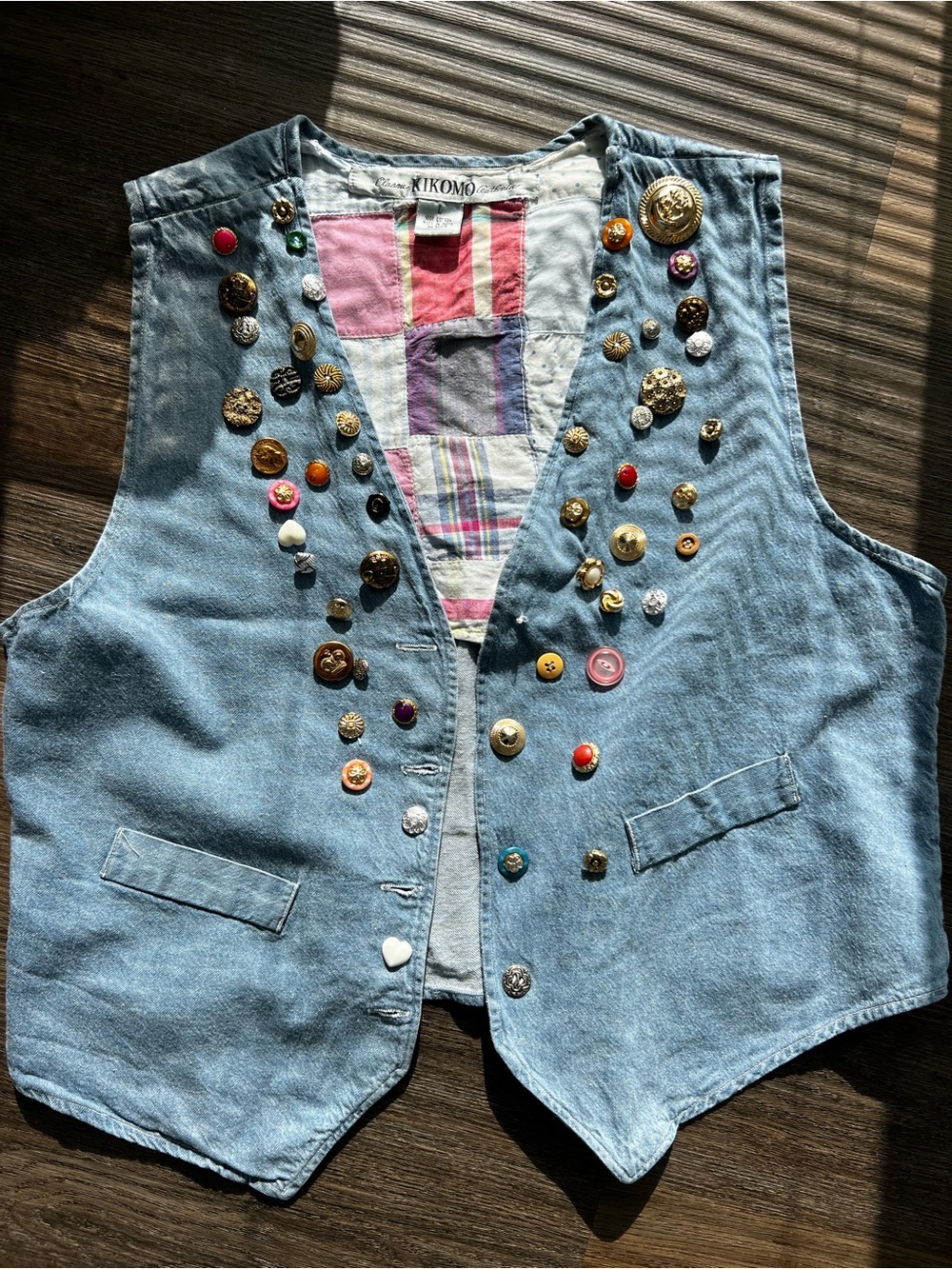 Vintage Button Jean Vest